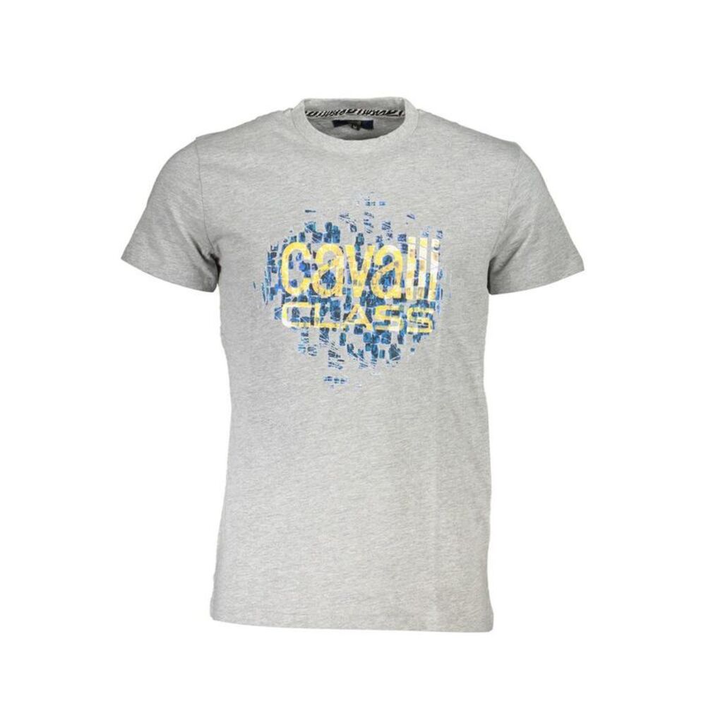 Cavalli Class Grigio Cotton Men Men's T-Shirt